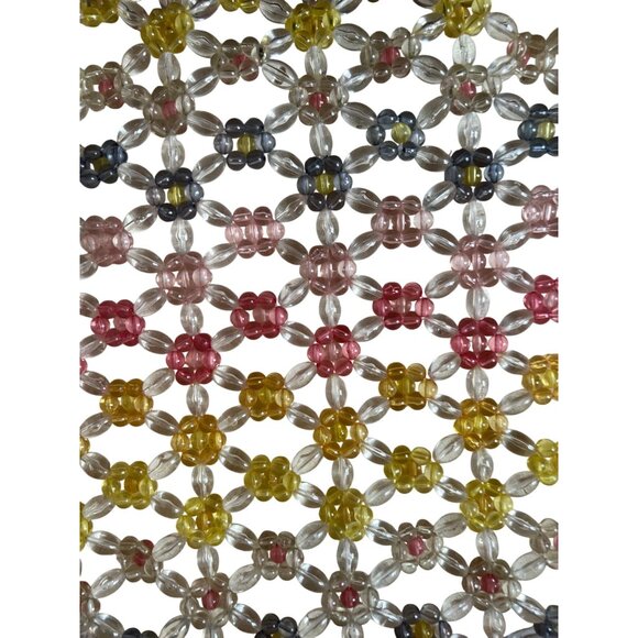 Cynthia Rowley Beaded Daisy Tote Bag With Multicolor Beads & Inner Pocket Purse - Picture 4 of 4